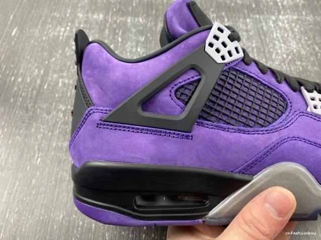 Travis Suede Jordan Purple Air 4 Scott x 1107